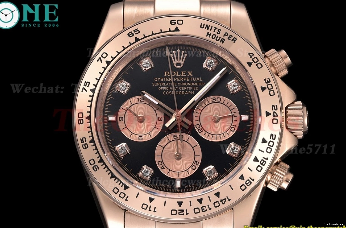 A3836 Black 40mm Dia Daytona RG RG GDF Dial 0217